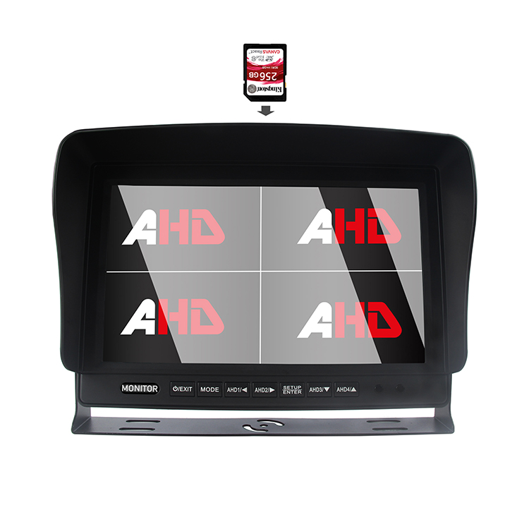 10,1palcový AHD Quad Split Display SD DVR Monitor vozidla