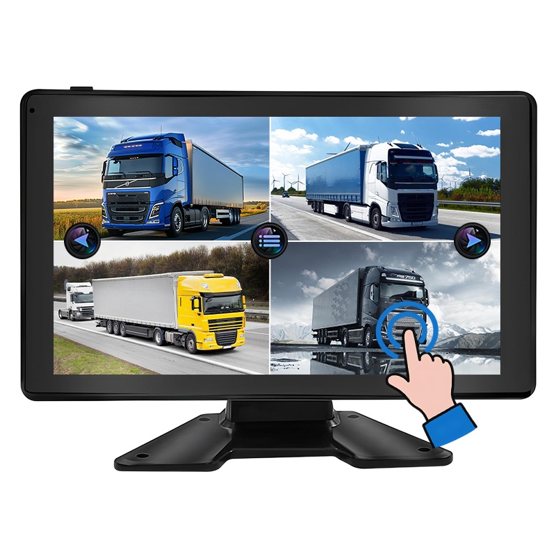 10,1palcový dotykový displej Vehicle Quad View 1080P DVR záznamový monitor