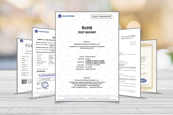 Bezdrátový monitor a kamera pro certifikaci Van