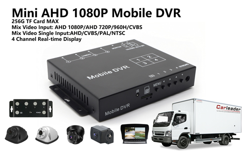 4CH Mini AHD 1080P mobilní DVR sada se 4 HD kamerou