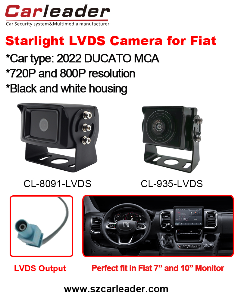 Zadní kamera Carleader LVDS pro vozidlo Fiat Ducato