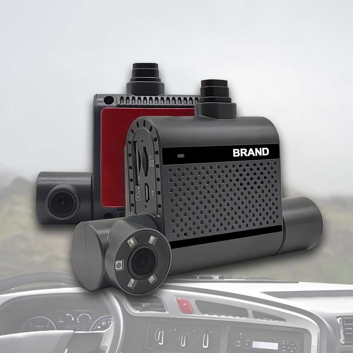 Carleader Dual Lens 2CH 1080P HD Dash Camera Podpora 4G+GPS+WIFI