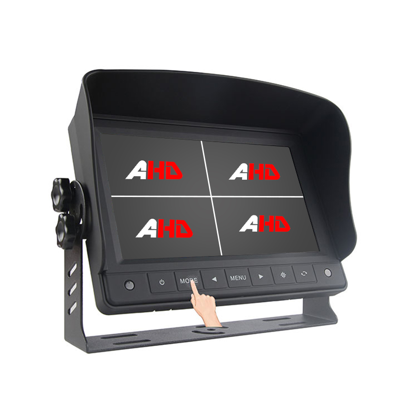 Carleader 7palcový Quad Split Display Dotyková tlačítka vozidla AHD Monitor