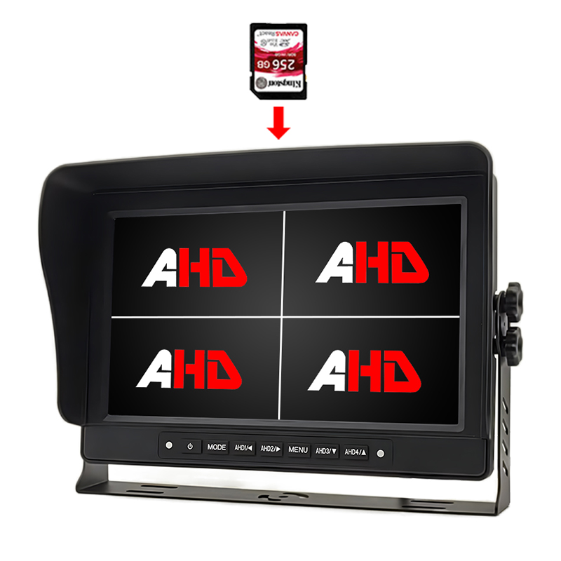 Carleader 10.1 vodotěsný monitor se čtyřmi pohledy a záznamem videa AHD monitor
