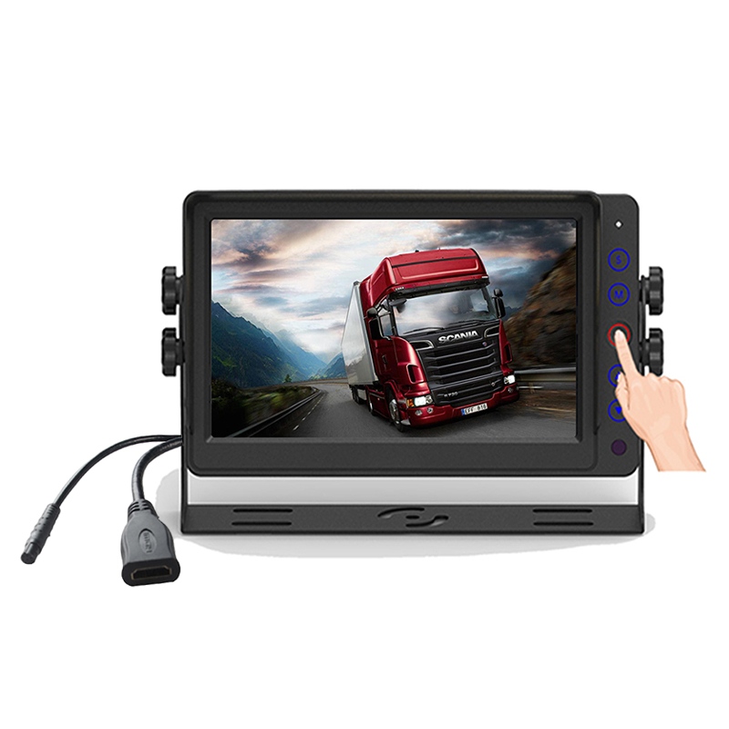 7palcové dotykové tlačítko HD Monitor Heavy Duty Vehicle Podporuje CVBS a HD signálové vstupy