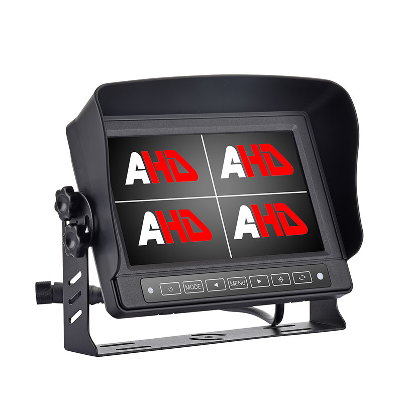 7palcový vodotěsný monitor do auta Quad AHD s dotykovým tlačítkem