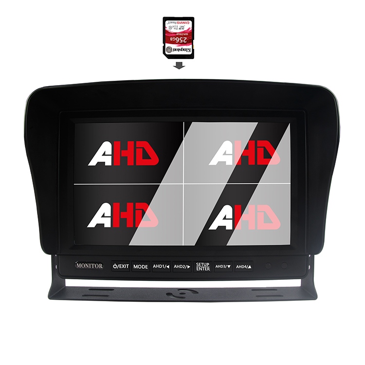 9palcový náklaďák se čtyřmi displeji pro záznam videa AHD monitor